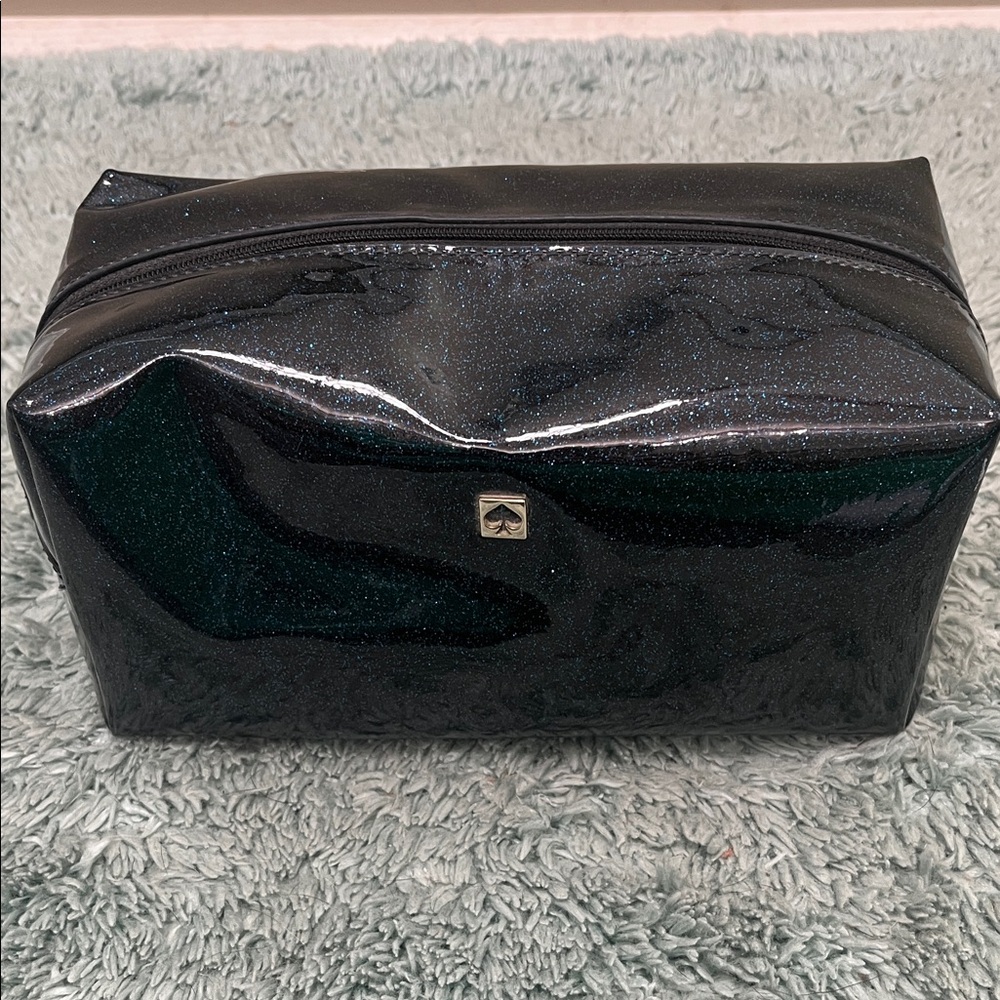kate spade Black Glitter Cosmetic Bag